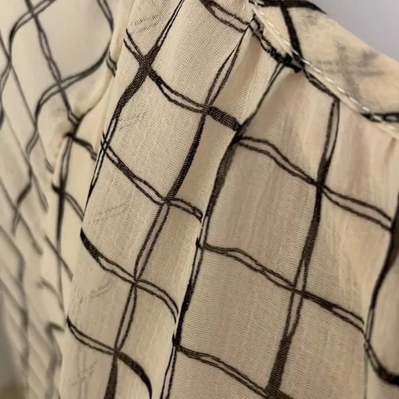 Melloday beige black plaid layered dress size S new with tag - Picture 10 of 16